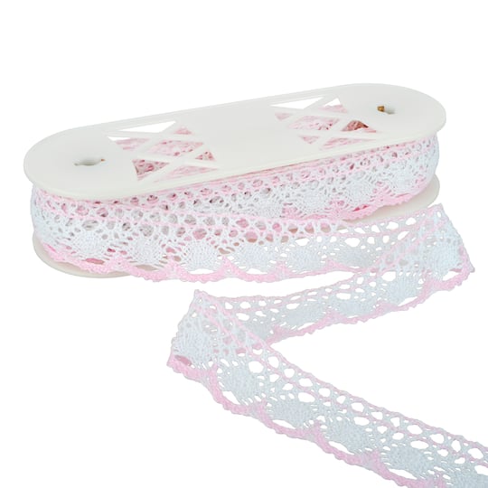 1.8" Pink Scallop Crochet Trim by Celebrate It®